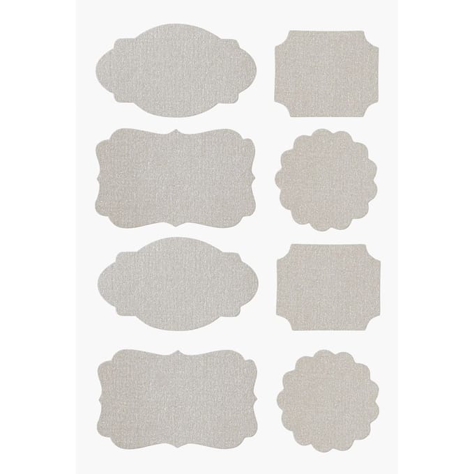 Papieren sticker "Labels"  - Zilver