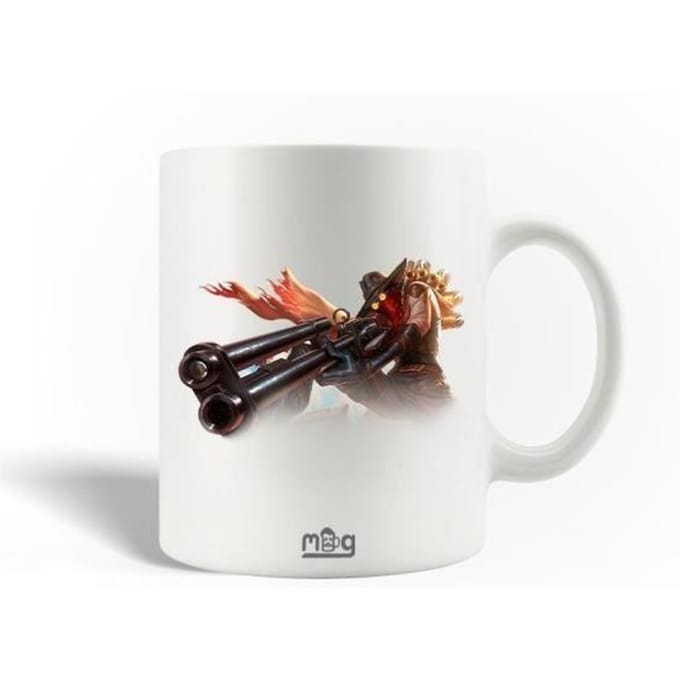 Mug en Céramique - League of Legends - High Noon Jhin - 30cl - Compatible Lave-Vaisselle - Blanc