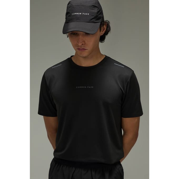 Common Pace Running Ultra Regular Fit T-Shirt | Black | Size XS