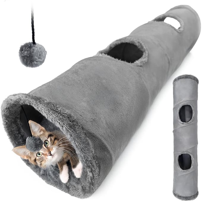Mersjo SUBWAY - Katten Tunnel - Interactief - Opvouwbaar - Grijs