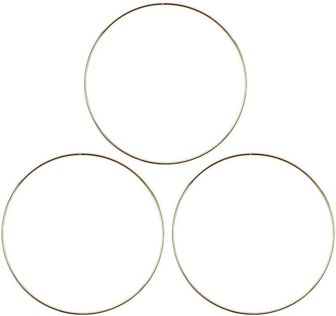 3 Stuks Metalen Ringen voor Knutselen 20 cm Diameter IJzerdraad voor Dromenvangers en Macramé