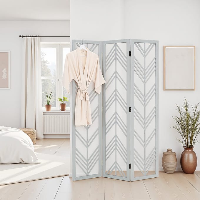 Homestyle4u Kamerscherm - 120x170 cm - Grijs
