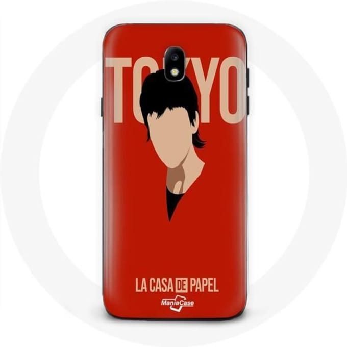 Coque pour Samsung Galaxy j7 2017 La casa de papel Tokyo Fanart logo