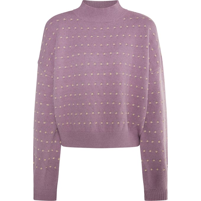 Faina Gebreide trui Dames Mauve