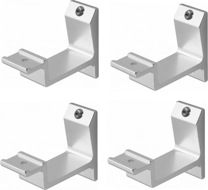 Hermeta leuninghouder - 3540-01 - Aluminium - Opschroef - Vlak zadel - 4 stuks