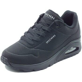 Skechers UNO - Glanzende Schubben Polyurethaan Dames Zwarte Standaard Sneakers