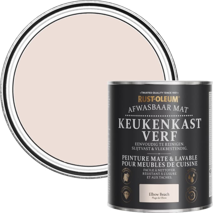 Rust-Oleum Roze Afwasbaar Mat Keukenkastverf - Elbow Beach 750ml