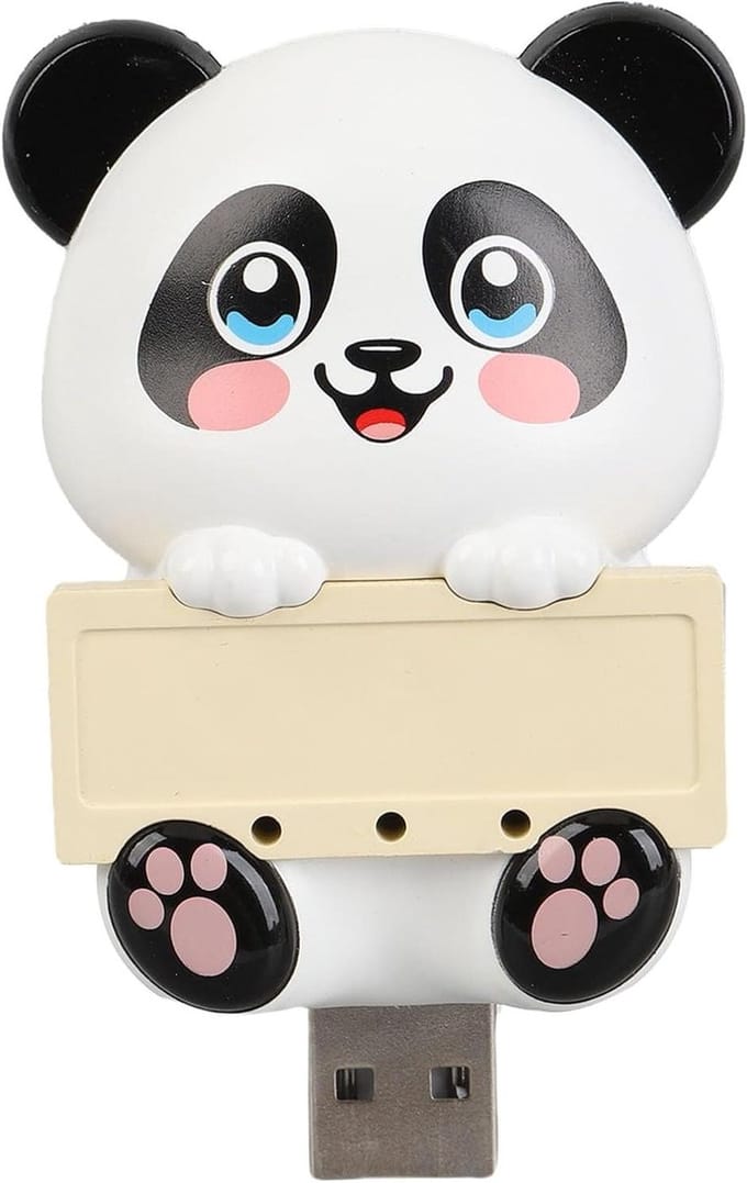 Luchtreiniger - Luchtionisator - Verbeteren Luchtkwaliteit - Stille Werking - 5x3.3x7cm - Panda