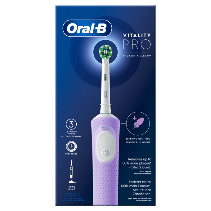 Oral-B Vitality Pro Protect X Clean - Elektrische tandenborstel - Lilac Mist