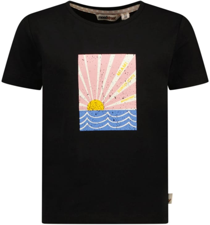 Moodstreet - SISLEY sunset T-shirt - Black - Maat 86-92