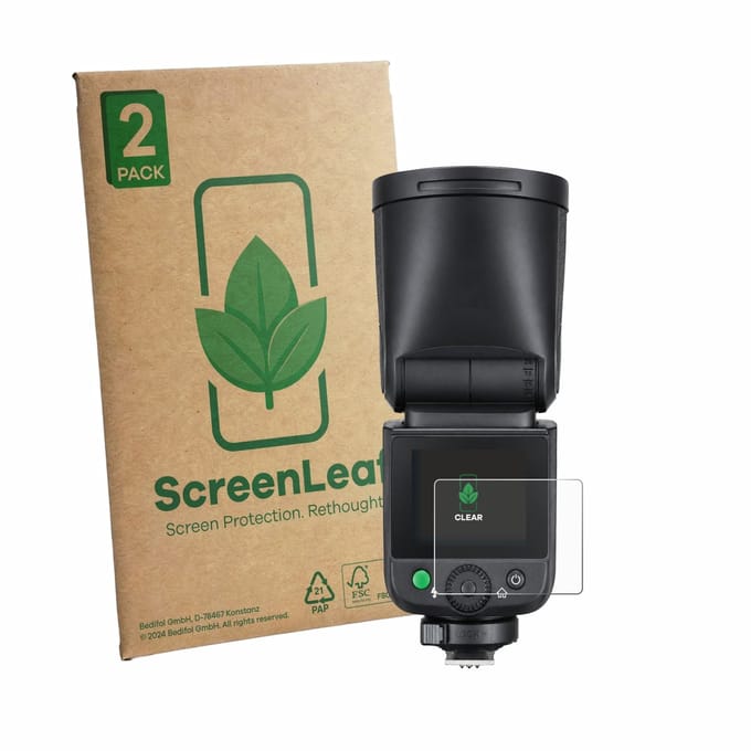 2 Stuks Screenprotector voor Godox V1 mid - Hoogwaardige Beschermfolie transparant