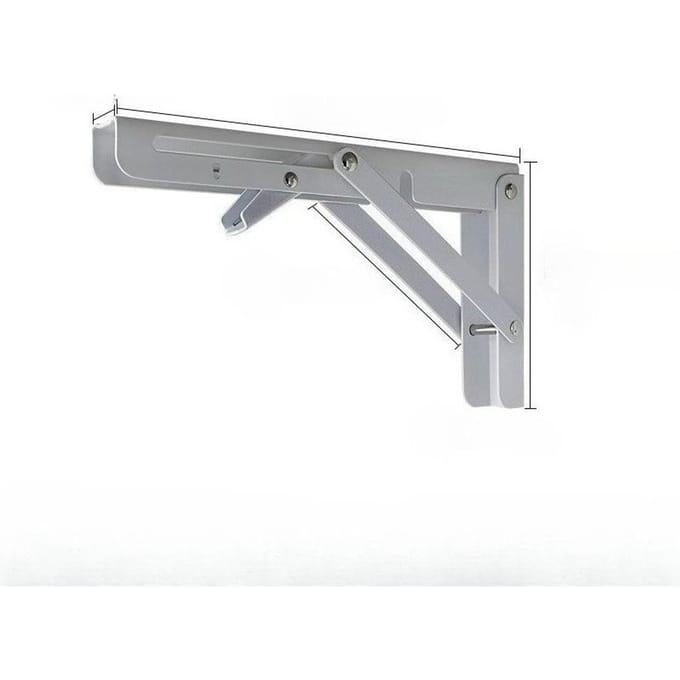 Zware Opvouwbare Plankdragers Wandmontage Voor Werkbank Tafel Met Schroeven 8 Inches wit