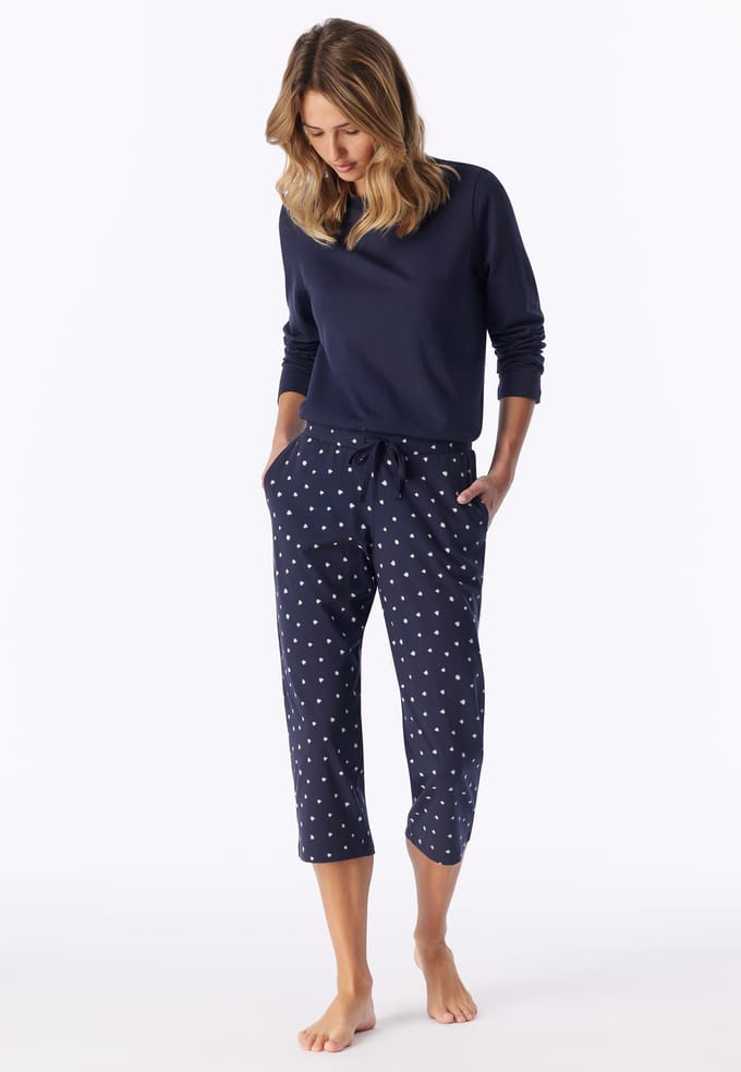 3/4-broek met stippen, donkerblauw - Mix+ Relax 46