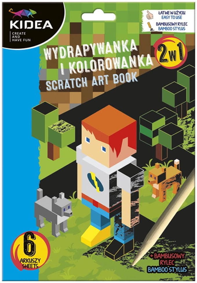 Kidea Game - Wydrapywanka en Kleurboek - 2 in 1 - Inclusief Rysik