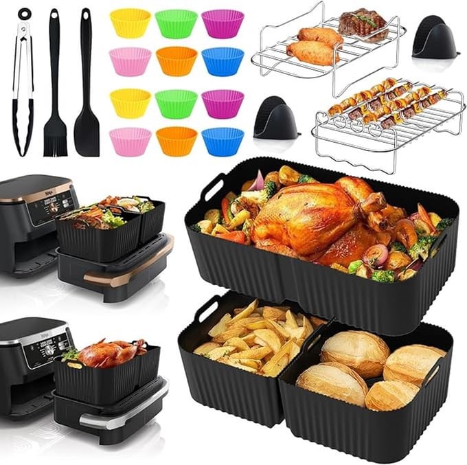 Siliconen Accessoireset voor Heteluchtfriteuse - 22 Delig