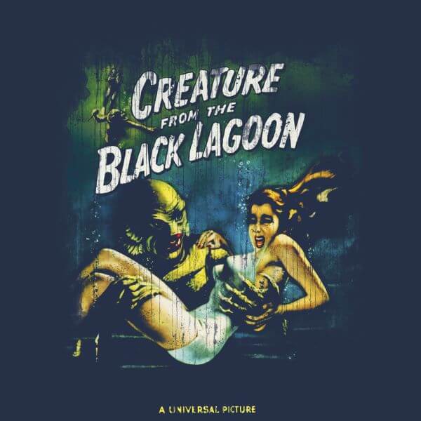 Universal Monsters Creature From The Black Lagoon Vintage Poster Dames T-shirt - Navy - M