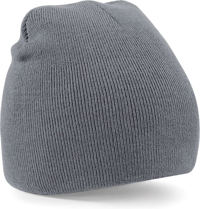 Beechfield Beanie Wintermuts - grijs - warme gebreide muts - volwassenen - 100% polyacryl