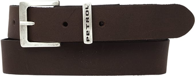 Petrol Industries Riem Jongens - Broekriem - Verstelbaar - Leer - Bruin - 65 cm