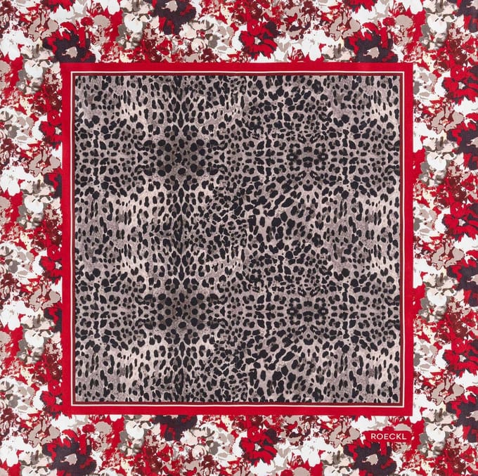 ROECKL sjaal Wild Gallery Scarf Multi Red bruine
