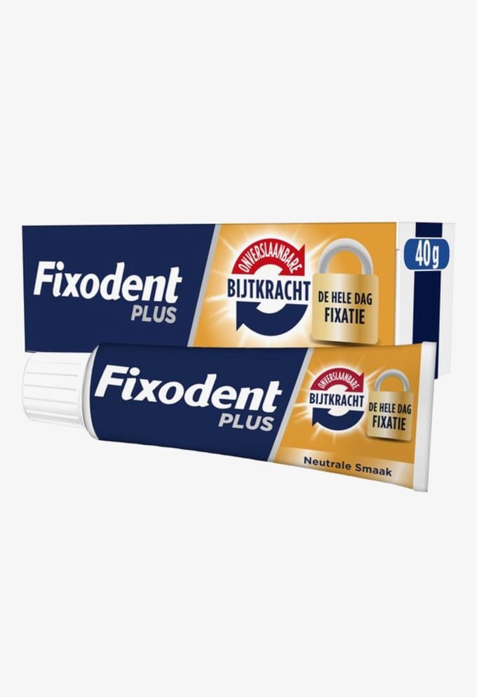 Fixodent Plus Dual Power Premium Kleefpasta - 12 x 40 gram - Verbeterde formule 2022