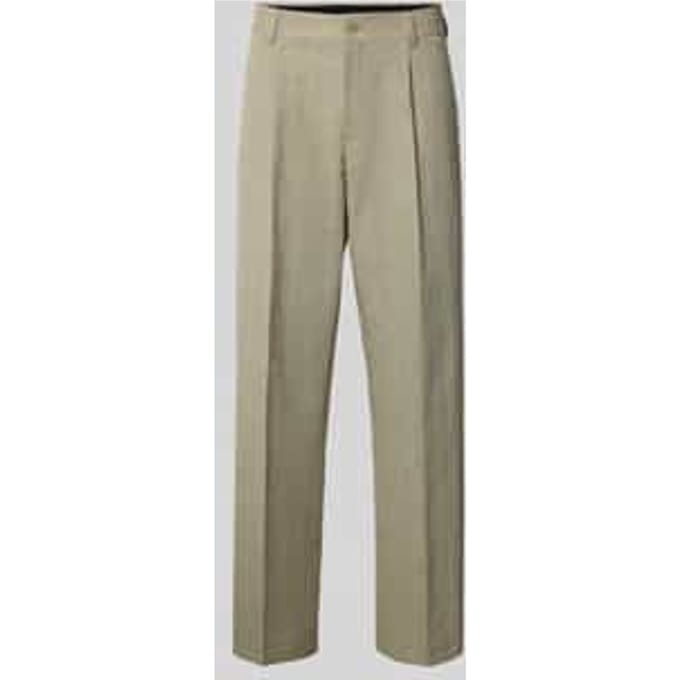 modern fit pantalon met katoen en linnen aandeel