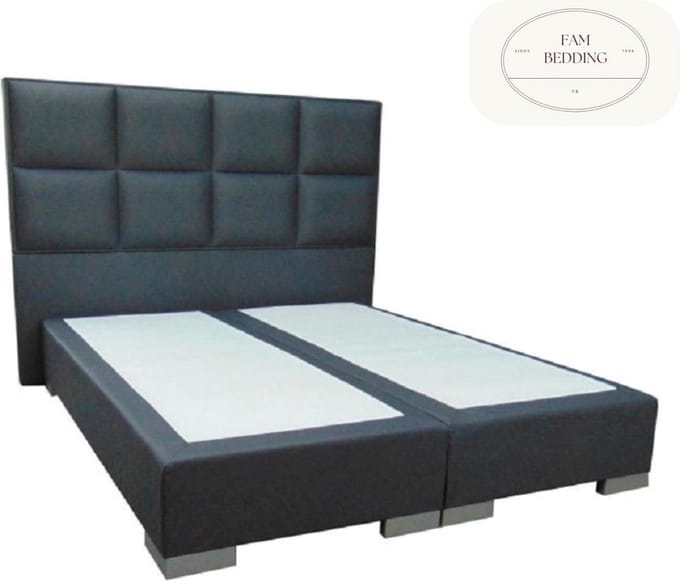 Boxspring Taha Zonder matras Antraciet 140x200