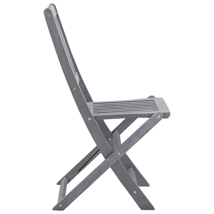 vidaXL - Opklapbare - stoelen, - 2 - stuks, - massief - acaciahout