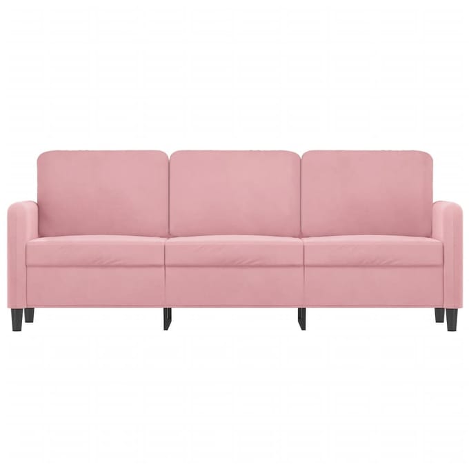 vidaXL - Driezitsbank - 180 - cm - fluweel - roze