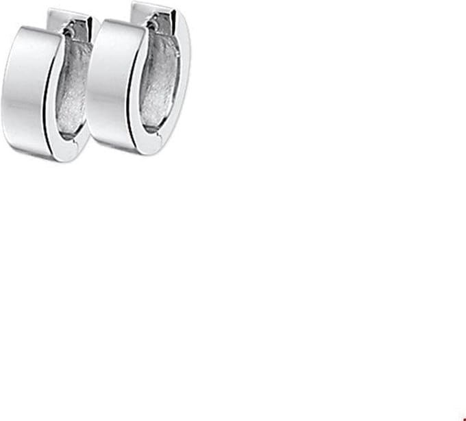 The Jewelry Collection Klapoorringen Vlak - Zilver