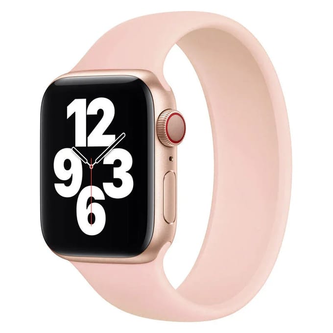 2+1 | Apple Watch Bandje - Siliconen - Solo Loop - Pink Sand