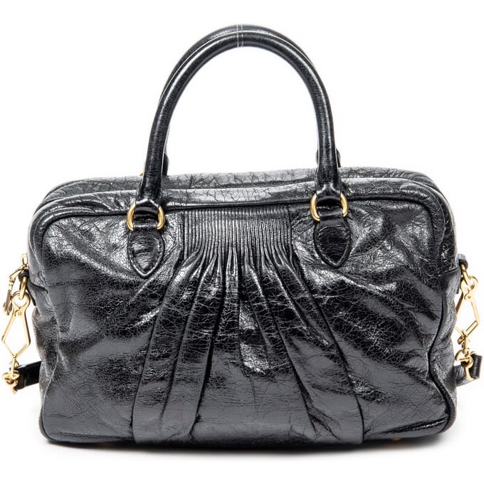 Mini Pleated Boston  Schoudertas