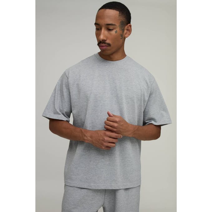 Oversized Premium 280gsm T-Shirt | Grey Marl | Size Medium