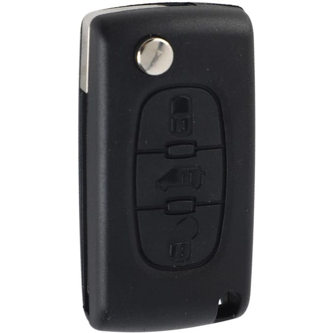 Étui de protection coque pour télécommande de voiture à 3 boutons compatible avec Partner gray