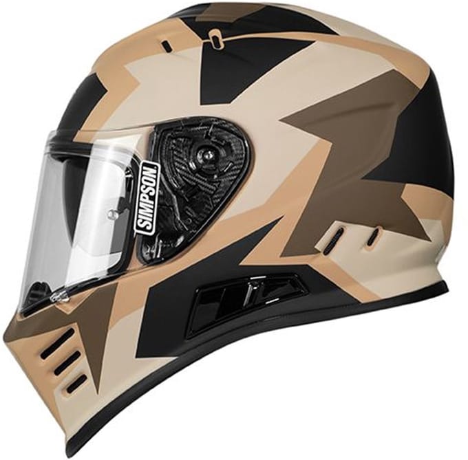 Simpson Venom Panzer Tan Bruin ECE22.06 Integraalhelm - Helm