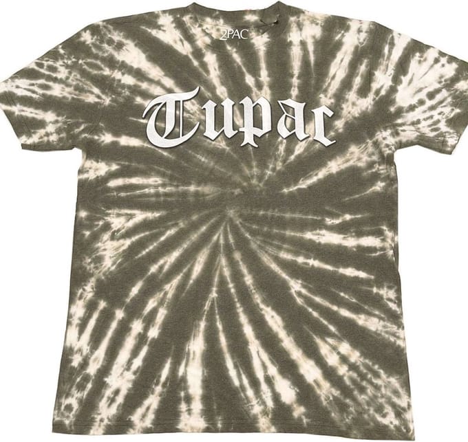 Tupac - Gothic Logo Heren T-shirt - M - Groen