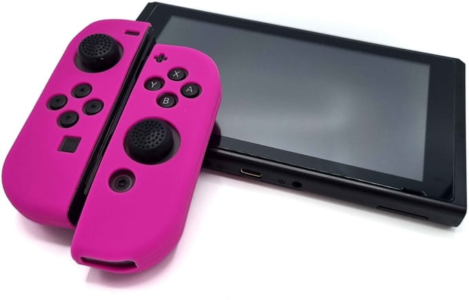 Gadgetpoint - Hoesjes & Skins voor Nintendo Switch 1 - Performance Gaming Case - Soft Grip Covers - Anti-Slip Joy-Con Controller Accessoires - Roze
