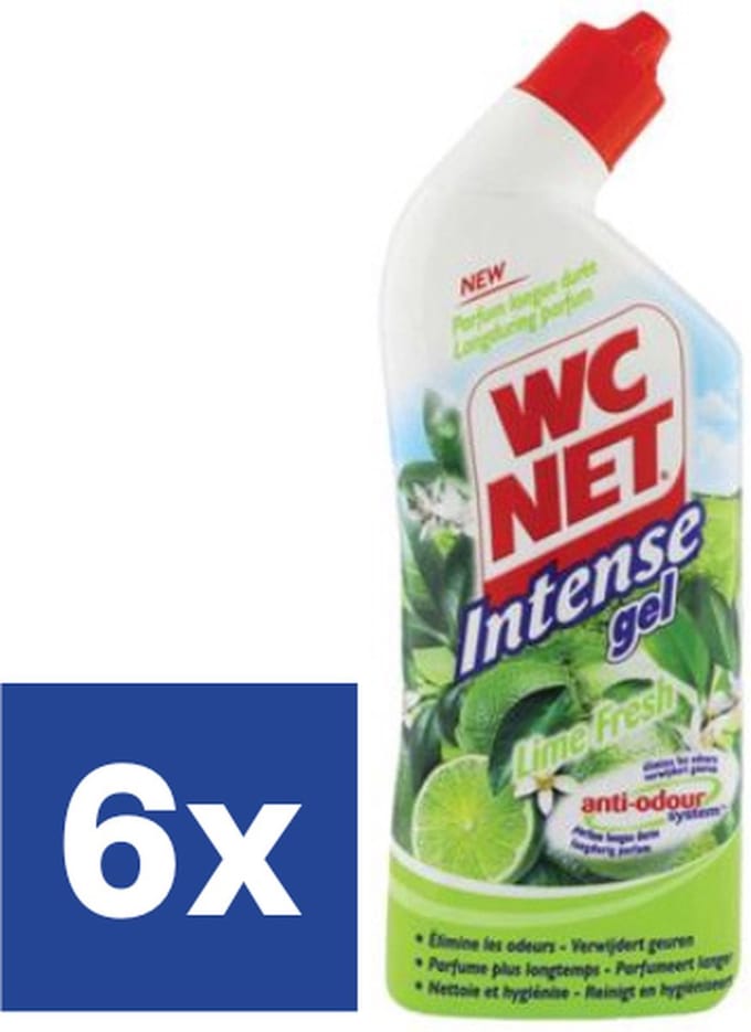 WC Net Intense Gel Lime Fresh WC Reiniger - 6 x 750 ml