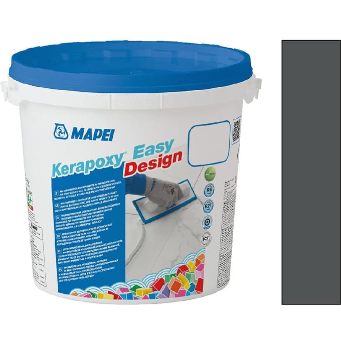MAPEI Kerapoxy Easy Design Voegmortel - Voor Keramische Tegels & Natuursteen - Kleur 114 Anthracite - 3 kg