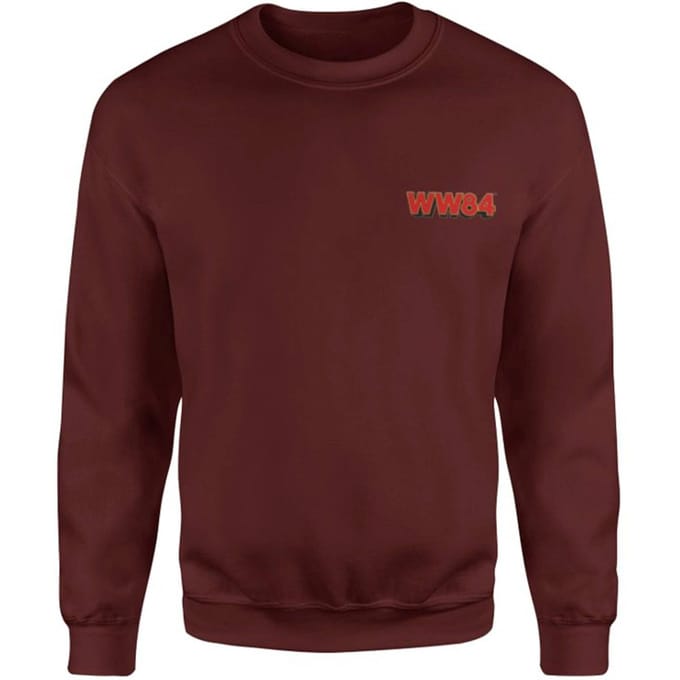 DC Wonder Woman WW84 Embroidered Unisex Sweatshirt - Burgundy - S