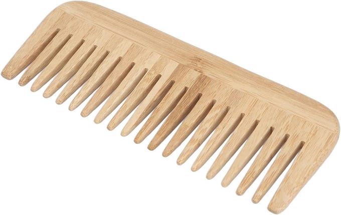 Bamboe Kam - Grof Tand Kam - Haar Styling - Flexibele Constructie - 16.5 cm - Natuurlijk Bamboe