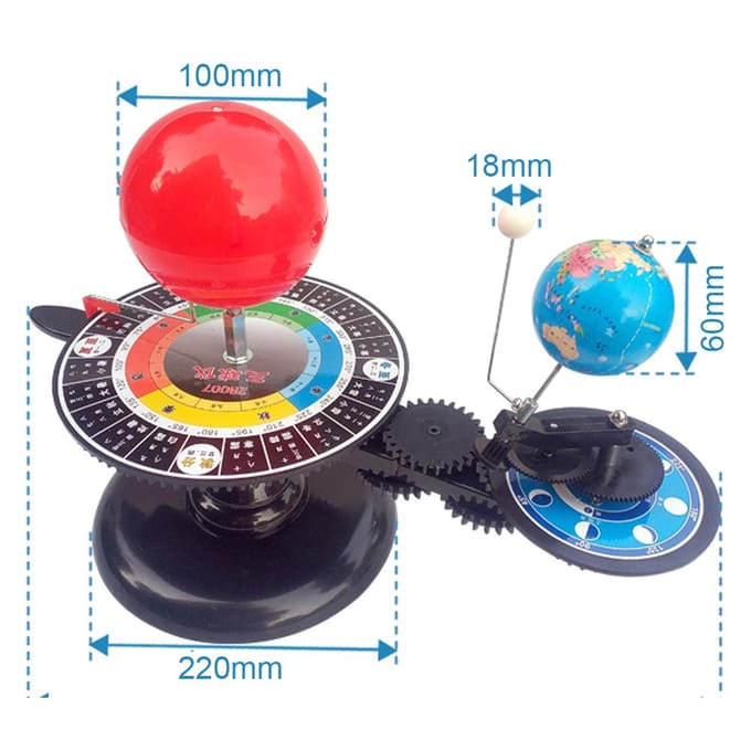 DIY Zonnestelsel Model Globe Aarde Zon Maan Orbitarium Educatief Leermiddel veelkleurig