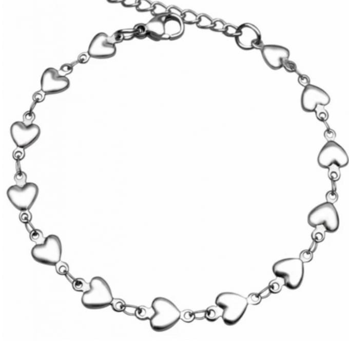 Armband- Hart-RVS-20-24 cm - Charme Bijoux
