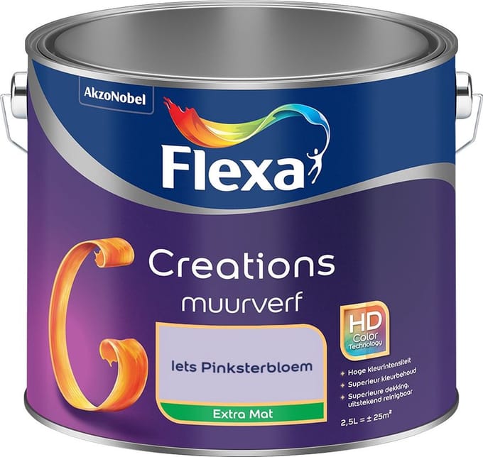Flexa - Creations Muurverf Extra Mat - Iets Pinksterbloem - Mengverf - 2,5 L
