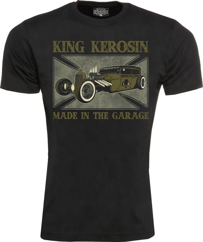 King Kerosin T-shirt Made In The Garage, zwart