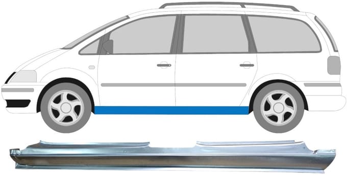 Volledige dorpel voor Ford Galaxy 1995-2010 / Links