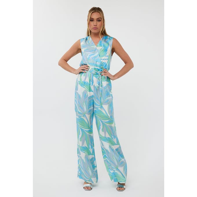 EsQualo Jumpsuit Electric Waves Print Größe: 40 | Jumpsuits Outlet | Damen