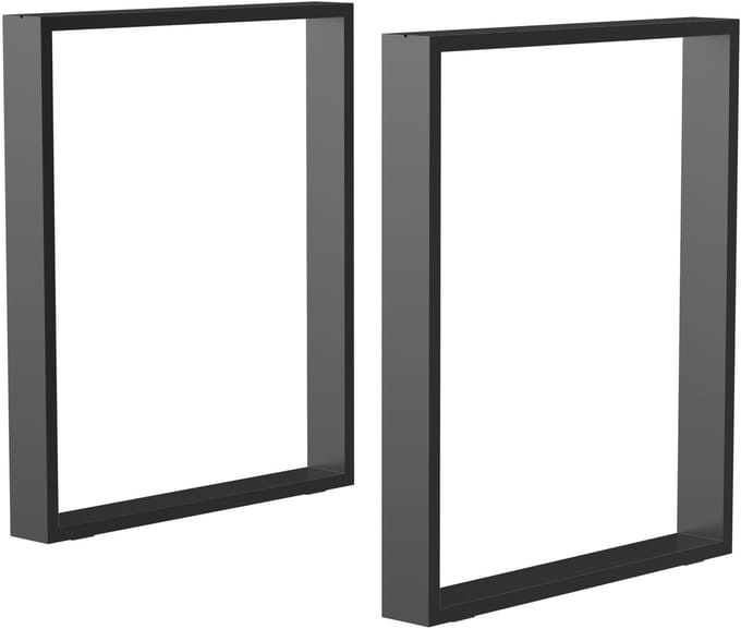 HOMCOM-Tischbeine-Stahl-60L x 8B x 72H cm-Schwarz