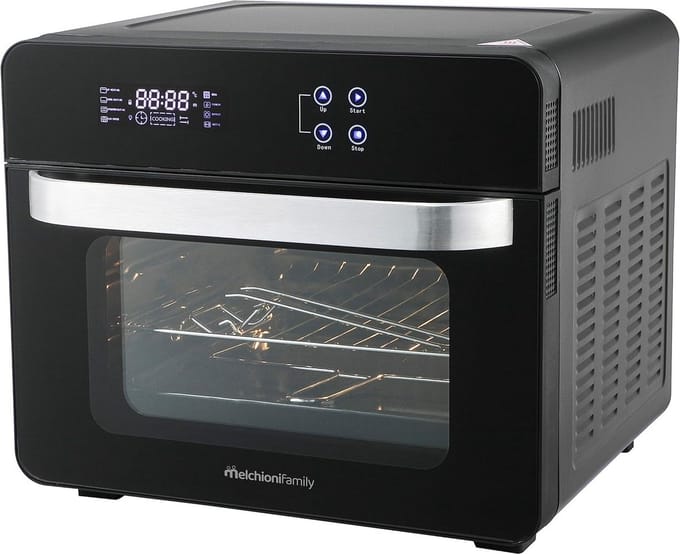 Multifunctionele heteluchtfriteuse en oven 24 liter met 11 programma's