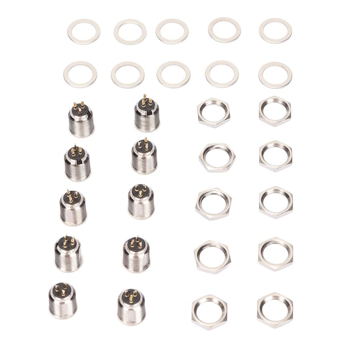 Mini XLR 3 broches mâle Jack Socket Connecteur Câble XLR Mâle Socket Base Connecteur D pour Panneau de Châssis white