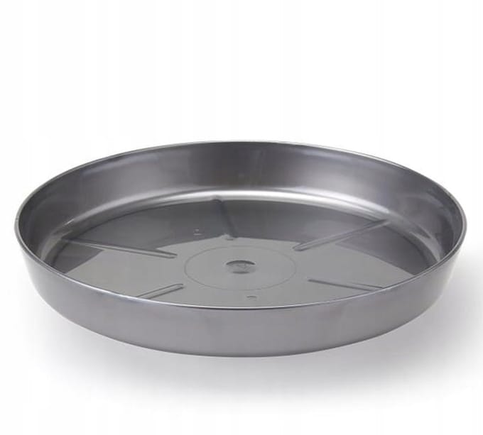 Lamela - Plastic Plantenschaal - Zilver - 11,2 cm - 1,2 cm